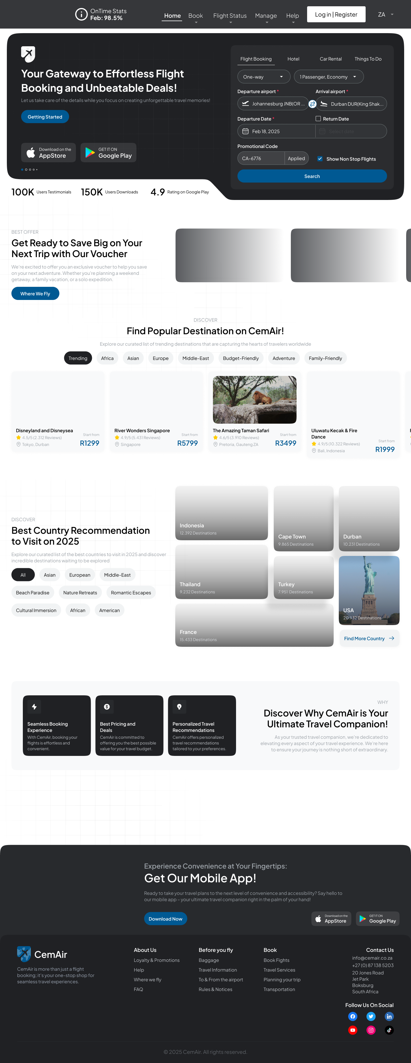 Cemair Landing Page